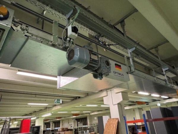 Steigband / Gurtförderer, angetrieben, ca. 16,40m Länge, Gurtbreite 59cm, Transnorm