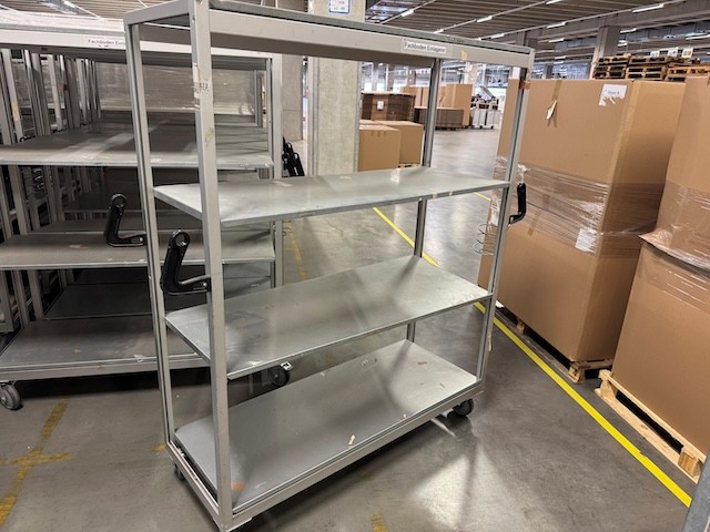 20 Stück Kommissionierwagen / Transportwagen mit 4 Böden und Griffen an zwei Seiten lagertechnik 20 Stück Kommissionierwagen / Transportwagen mit 4 Böden und Griffen an zwei Seiten – Bild 2