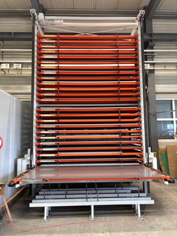 Blechlager, Kasto ecostore 1,2, einseitig, 22 Kassettenplätze, für Blech max. 1,50m x 3m