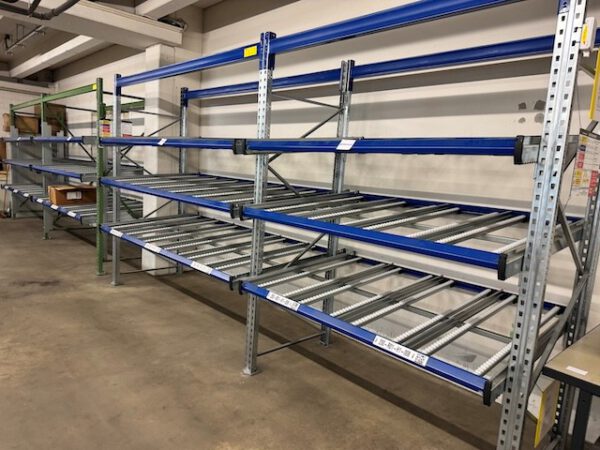 2 Felder Durchlaufregale für Kisten / Kartons, Bereitstellregal / Röllchenregal, Bito