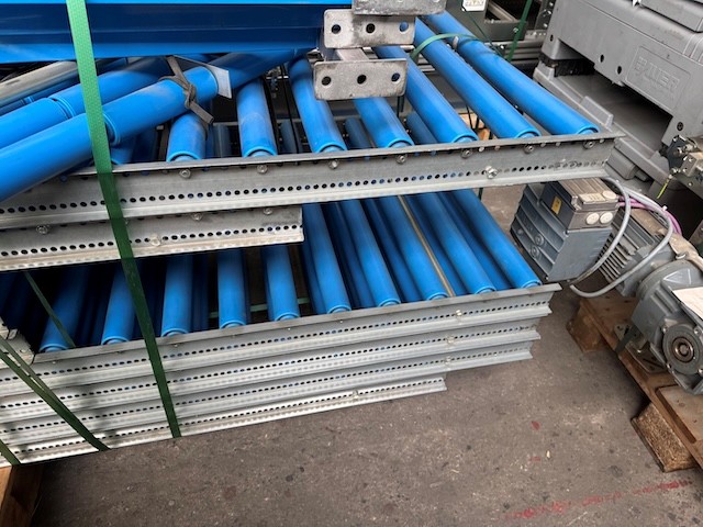 unangetriebene Rollenbahn, ca. 22,7m lang, 1 Kurve, inkl. Füße lagertechnik unangetriebene Rollenbahn, ca. 22,7m lang, 1 Kurve, inkl. Füße – Bild 12