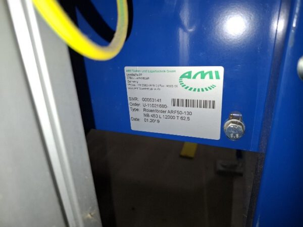 Fördertechnikanlage, AMI, ca. 69m angetrieben, plus 10m unangetrieben, plus 2 angetriebene Scherenrollenbahnen – Bild 12