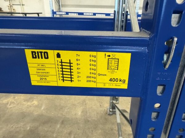 2 Felder Durchlaufregale für Kisten / Kartons, Bereitstellregal / Röllchenregal, mit je einer Ebenen für Paletten, Bito – Bild 13