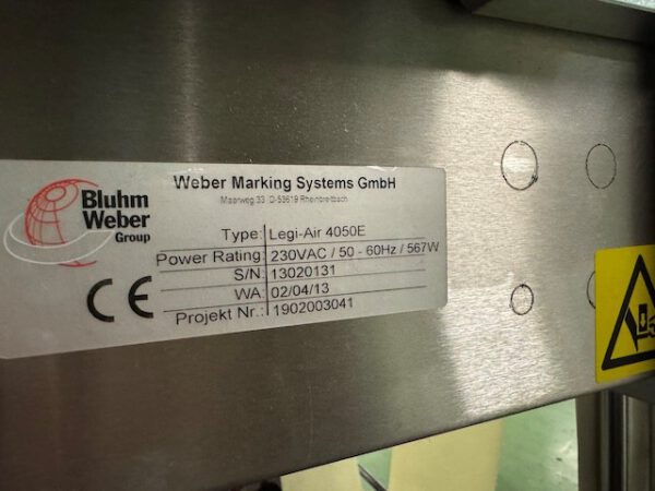 Etikettierer, Weber Legi Air 4050 E, Drucker: Zebra ZE500-6– – Bild 13
