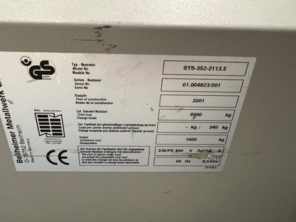 2x Lagerpaternoster, Kardex, ca. 4,45m hoch, 340kg / Gondel – Bild 14