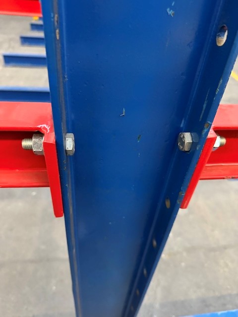 2x 7 Rahmen Kragarmregal, zweiseitig, Fischer, Rahmenhöhe ca. 2,50m, Armlänge ca. 1m, 285kg/ Arm lagertechnik 2x 7 Rahmen Kragarmregal, zweiseitig, Fischer, Rahmenhöhe ca. 2,50m, Armlänge ca. 1m, 285kg/ Arm – Bild 15