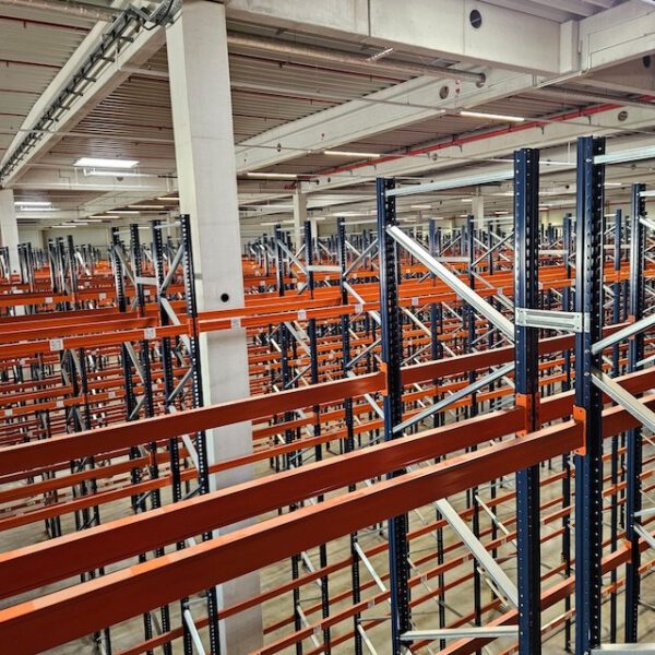 Palettenregal, Mecalux, Höhe 9,50m, Traversenlänge 2,70m 800kg pro Palette, max. 41.000 Palettenstellplätze – Bild 16