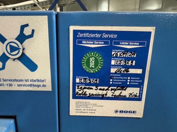 2x Kompressoranlagen 10bar, Boge, Schraubenkompressor, inkl. Drucklufttrockner, Druckluftbehälter mit Schalldämmhaube – Bild 16