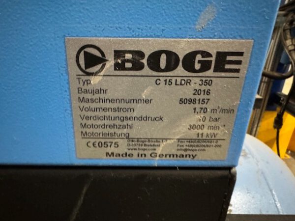 2x Kompressoranlagen 10bar, Boge, Schraubenkompressor, inkl. Drucklufttrockner, Druckluftbehälter mit Schalldämmhaube – Bild 17