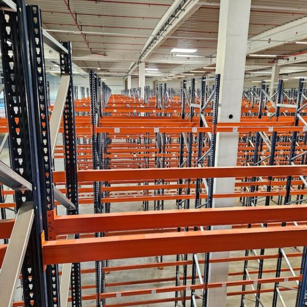 Palettenregal, Mecalux, Höhe 9,50m, Traversenlänge 2,70m 800kg pro Palette, max. 41.000 Palettenstellplätze – Bild 18