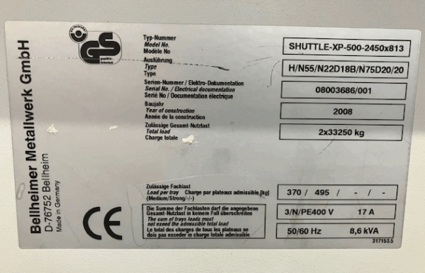 Liftsystem, Kardex, ca. 7,07m hoch, 370/ 495kg / Tablar, Tablar: ca. 2,45m x 81cm – – Bild 3