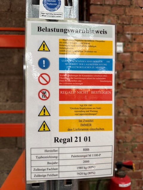 3x Einzelfelder Palettenregal, Meta / RBB, Rahmenhöhe ca. 3,50m bis 4m, Traversenlänge: 2,70m, mit Tiefenstegen, und Durchschubsicherungen lagertechnik 3x Einzelfelder Palettenregal, Meta / RBB, Rahmenhöhe ca. 3,50m bis 4m, Traversenlänge: 2,70m, mit Tiefenstegen, und Durchschubsicherungen – Bild 3