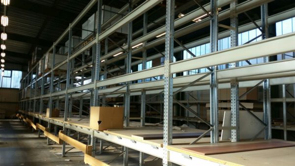 Schwerlast - Palettenregal, OHRA, 4,80 – 5,35m Rahmenhöhe, ca. 1.200kg / Palette, max. 669 Stellplätze – gebraucht - : lagertechnik