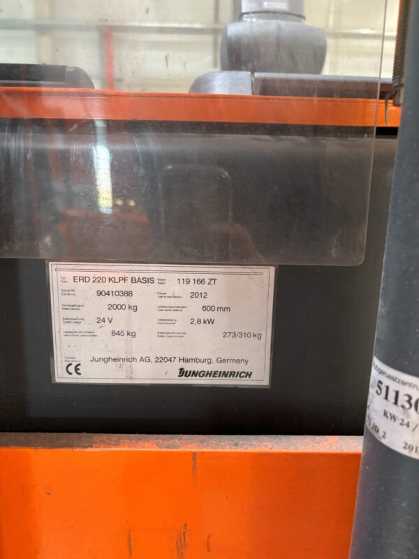ELEKTRO-DEICHSEL­STAPLER 2T, Jungheinrich, ERD 220, zum Mitfahren – Bild 3