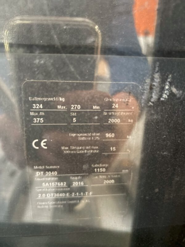 Doppelstock-Hochhubwagen, Crown, DT 3040, zum Mitfahren – Bild 2