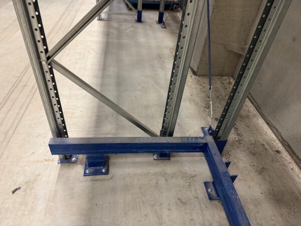 Corlettenregal (für Corletten mit Kufen) bzw. Palettenregal mit 75cm Tiefe, Gemac, ca. 11m Höhe, Traversenlänge 2,85m, Fachlast: 1.500kg – Bild 25