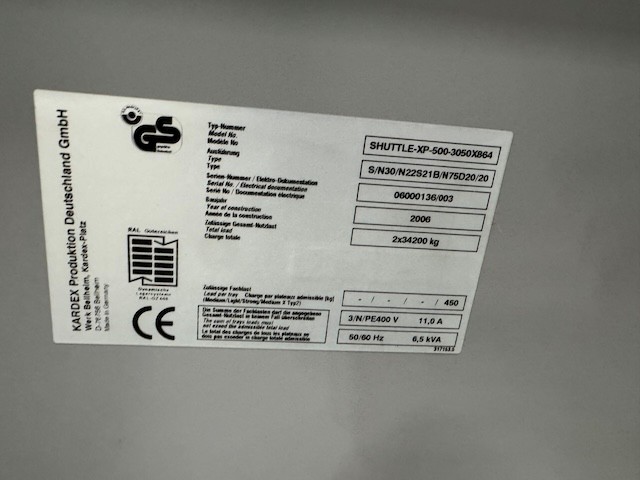 3x Liftsystem, Kardex XP 500, ca. 3m hoch, 450kg / Tablar, Tablar: ca. 3m x 86cm lagertechnik 3x Liftsystem, Kardex XP 500, ca. 3m hoch, 450kg / Tablar, Tablar: ca. 3m x 86cm – Bild 28