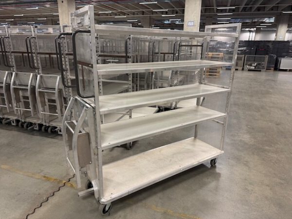 470 Stück Kommissionierwagen / Transportwagen mit 5 Böden und Treppe, Alu – Bild 4