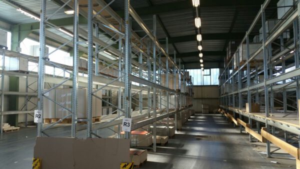 Schwerlast - Palettenregal, OHRA, 4,80 – 5,35m Rahmenhöhe, ca. 1.200kg / Palette, max. 669 Stellplätze – gebraucht - :