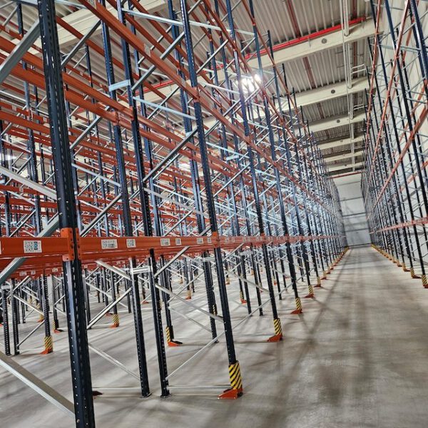 Palettenregal, Mecalux, Höhe 9,50m, Traversenlänge 2,70m 800kg pro Palette, max. 41.000 Palettenstellplätze – Bild 4