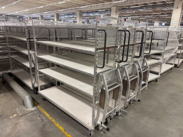 470 Stück Kommissionierwagen / Transportwagen mit 5 Böden und Treppe, Alu – Bild 34