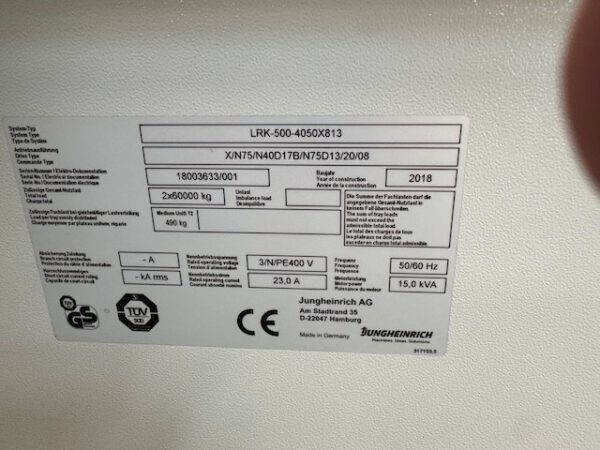 Liftsystem, Jungheinrich / Kardex, ca. 5,34m hoch, 490kg / Tablar, Tablar: ca. 4,50m x 81cm – Bild 5
