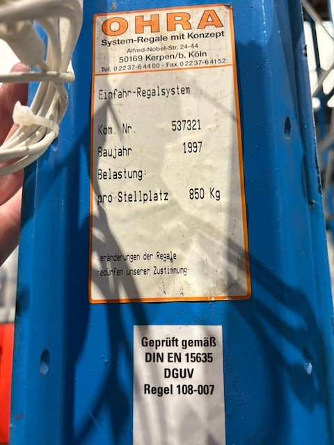 Paletteneinfahrregal, Ohra, 850kg / Palette, 2.470 Palettenstellplätze, auch für CP1-Industriepaletten lagertechnik Paletteneinfahrregal, Ohra, 850kg / Palette, 2.470 Palettenstellplätze, auch für CP1-Industriepaletten – Bild 5