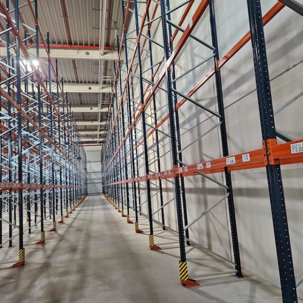 Palettenregal, Mecalux, Höhe 9,50m, Traversenlänge 2,70m 800kg pro Palette, max. 41.000 Palettenstellplätze – Bild 5