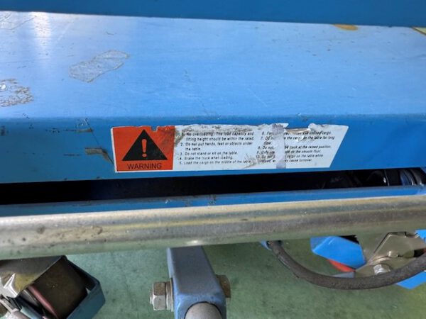 11 Scherenhubtische mit manuellem Hubantrieb, 150 kg Traglast, 740x450 mm – Bild 6