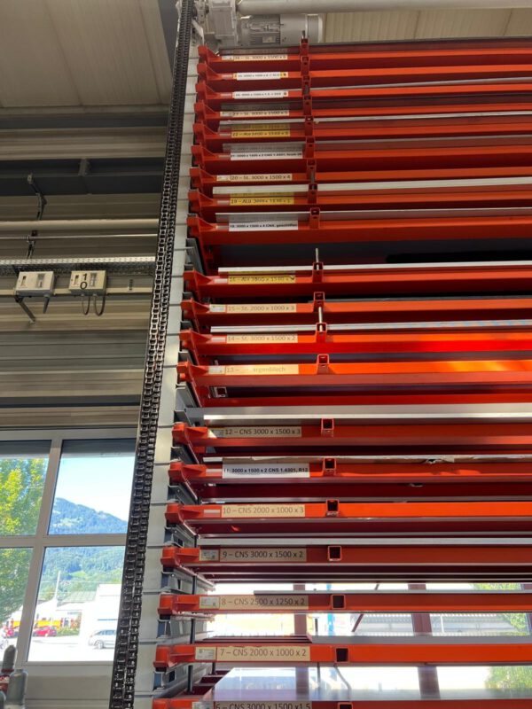 Blechlager, Kasto ecostore 1,2, einseitig, 22 Kassettenplätze, für Blech max. 1,50m x 3m – Bild 6