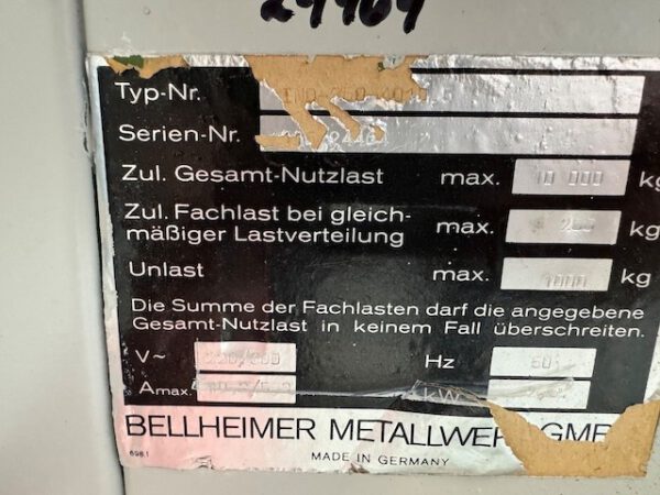 Lagerpaternoster, Kardex, ca. 5,96m hoch, 250kg / Gondel – Bild 6