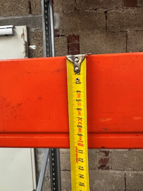 3x Einzelfelder Palettenregal, Meta / RBB, Rahmenhöhe ca. 3,50m bis 4m, Traversenlänge: 2,70m, mit Tiefenstegen, und Durchschubsicherungen lagertechnik 3x Einzelfelder Palettenregal, Meta / RBB, Rahmenhöhe ca. 3,50m bis 4m, Traversenlänge: 2,70m, mit Tiefenstegen, und Durchschubsicherungen – Bild 7