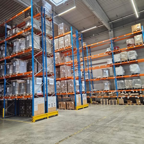 Palettenregal, Stow, Höhe 9m, Traversenlänge 3,60m, 1.000kg pro Palette, max. 7.496 Palettenstellplätze, – Bild 7