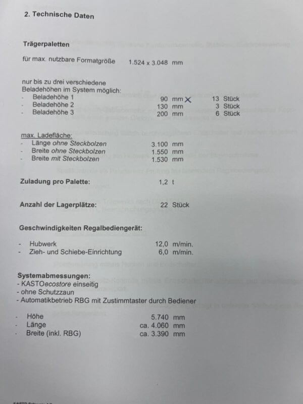 Blechlager, Kasto ecostore 1,2, einseitig, 22 Kassettenplätze, für Blech max. 1,50m x 3m – Bild 9