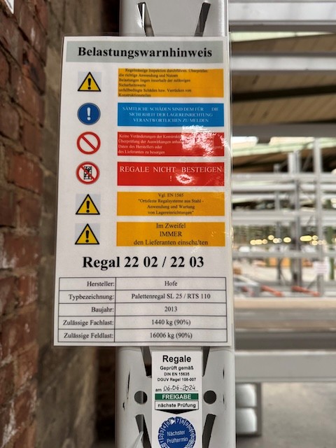 Palettenregal, Hofe, Rahmenhöhe ca. 3,50m bis 4m, Traversenlänge: 2,70m, lagertechnik Palettenregal, Hofe, Rahmenhöhe ca. 3,50m bis 4m, Traversenlänge: 2,70m, – Bild 10