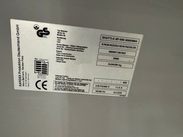 3x Liftsystem, Kardex XP 500, ca. 3m hoch, 450kg / Tablar, Tablar: ca. 3m x 86cm lagertechnik 3x Liftsystem, Kardex XP 500, ca. 3m hoch, 450kg / Tablar, Tablar: ca. 3m x 86cm – Bild 9