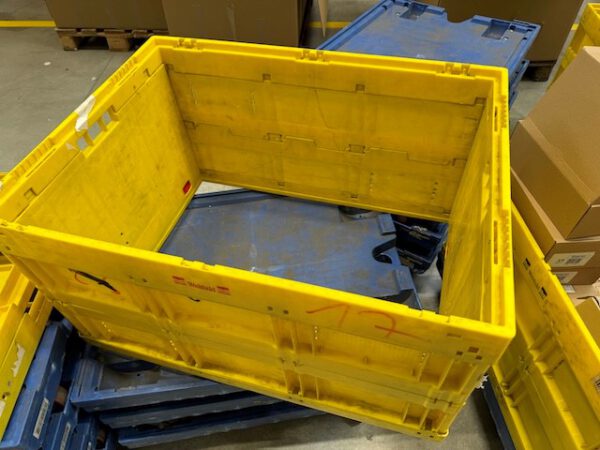 1.600 Stück, Aufsatzrahmen für Faltkiste groß, Eurostapelbehälter, SSI Schäfer, 800x600x440mm, gelb
