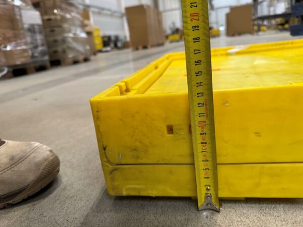 1.600 Stück, Aufsatzrahmen für Faltkiste groß, Eurostapelbehälter, SSI Schäfer, 800x600x440mm, gelb – Bild 10