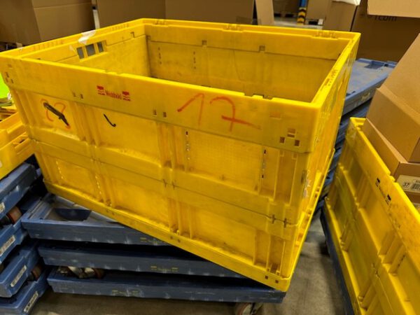 1.600 Stück, Aufsatzrahmen für Faltkiste groß, Eurostapelbehälter, SSI Schäfer, 800x600x440mm, gelb – Bild 3