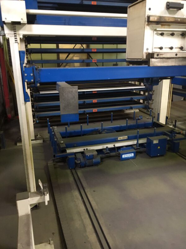 Blechlagerturm Stopa, 16 Fächer (Kassetten) a 3 Tonnen, für Blechformat: 1,25 x2,50m, plus Trumpf Sheetmaster 1300 – gebraucht - : – Bild 6