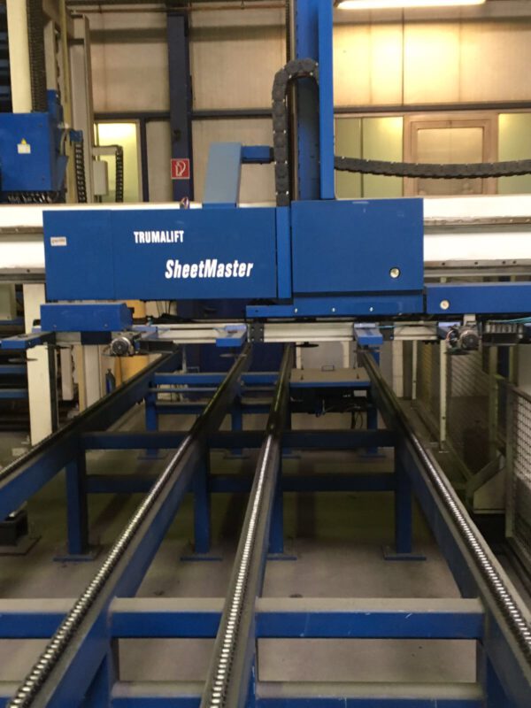 Blechlagerturm Stopa, 16 Fächer (Kassetten) a 3 Tonnen, für Blechformat: 1,25 x2,50m, plus Trumpf Sheetmaster 1300 – gebraucht - : – Bild 7