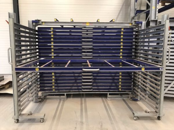 Blechtafellager, 19 Kassetten, TwenTower SL, Storemaster, Format 2500x1250mm