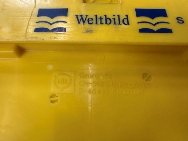1.050 Stück, Faltkiste, Eurostapelbehälter, UTZ, 600x400x300mm, gelb (blaue Logoschrift) – Bild 12