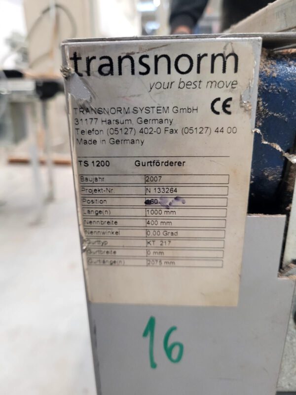 Gurtförderer, Transnorm, ca. 1m lang – Bild 6
