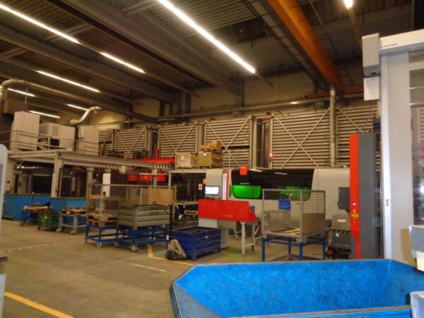 autom. Blechlagerturm und Laseranlage BySprint 2 kW, 8 Türme für Bleche max. 3m x 1,50m, 3 To. Kassette, 216 Lagerplätze – gebraucht - :