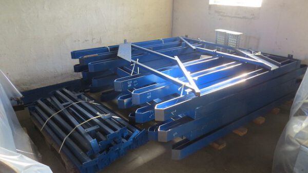 Lager für Blechtafeln Rungenlager zur vertikalen Lagerung von Blechen, Formatgröße 6.000 x 1.500 bis 6.000 x 2.500 mm, gemischte Lagerung (8 versch. Blechsorten ) – Bild 3