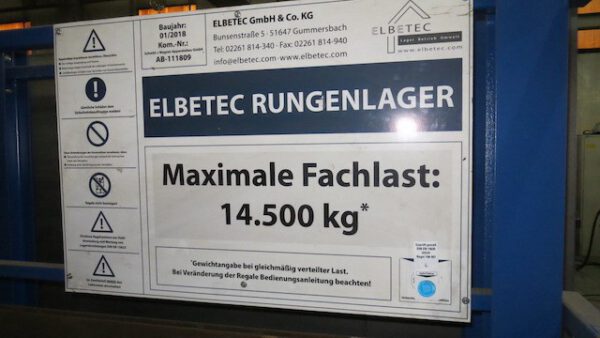 Lager für Blechtafeln Rungenlager zur vertikalen Lagerung von Blechen, Formatgröße 6.000 x 1.500 bis 6.000 x 2.500 mm, gemischte Lagerung (8 versch. Blechsorten ) – Bild 4