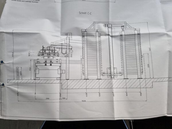 autom. Blechlagerturm Bystronic, ca. 210 Kassetten für Bleche 3m x 1,50m, 3 to / Kassette lagertechnik