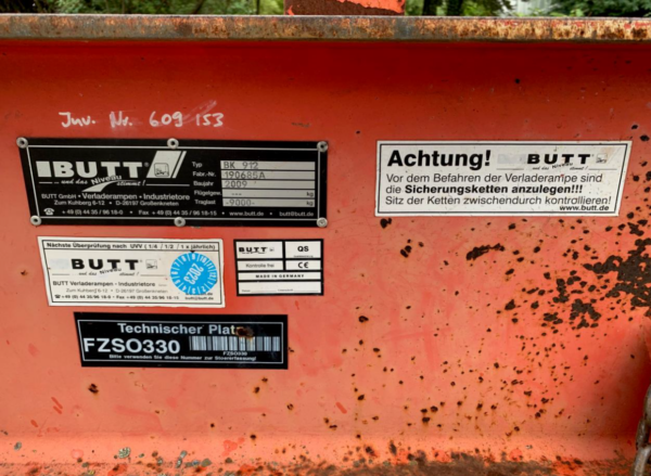 Mobile Mittelachsrampe, Butt, 11,80m lang, 9 To. – Bild 3