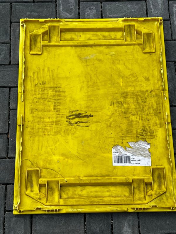 1.700 Stück, Deckel für Faltkiste groß, Eurostapelbehälter, SSI Schäfer, 800x600mm, gelb